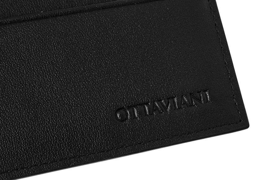 Porta carte di credito pelle nera Ottaviani