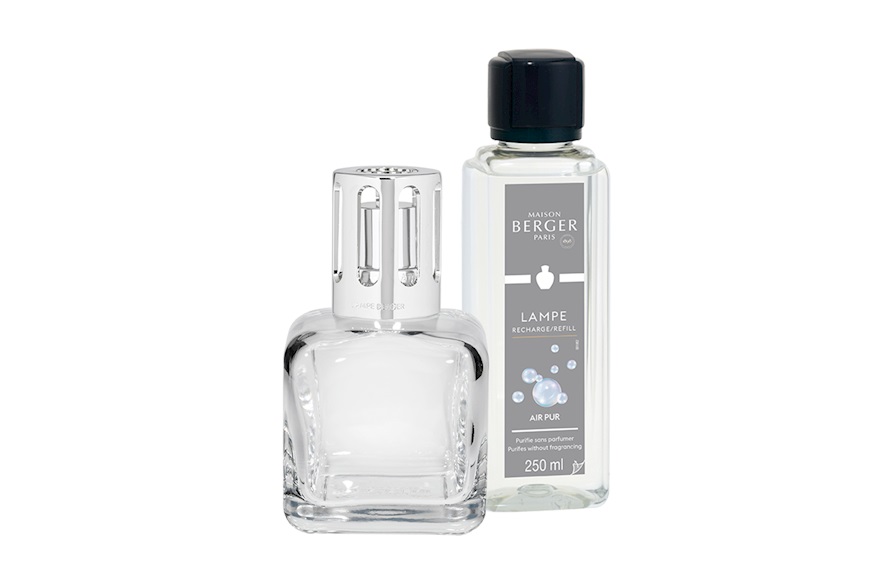 Cofanetto lampada catalitica Glacon Transparent con profumo 250 ml Neutre Essentiale Maison Berger Paris