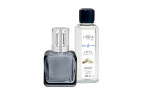 Cofanetto lampada catalitica Glacon Grise con profumo 250 ml The Bianco Puretè Maison Berger Paris