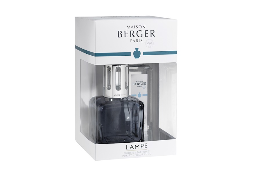 Cofanetto lampada catalitica Glacon Grise con profumo 250 ml The Bianco Puretè Maison Berger Paris