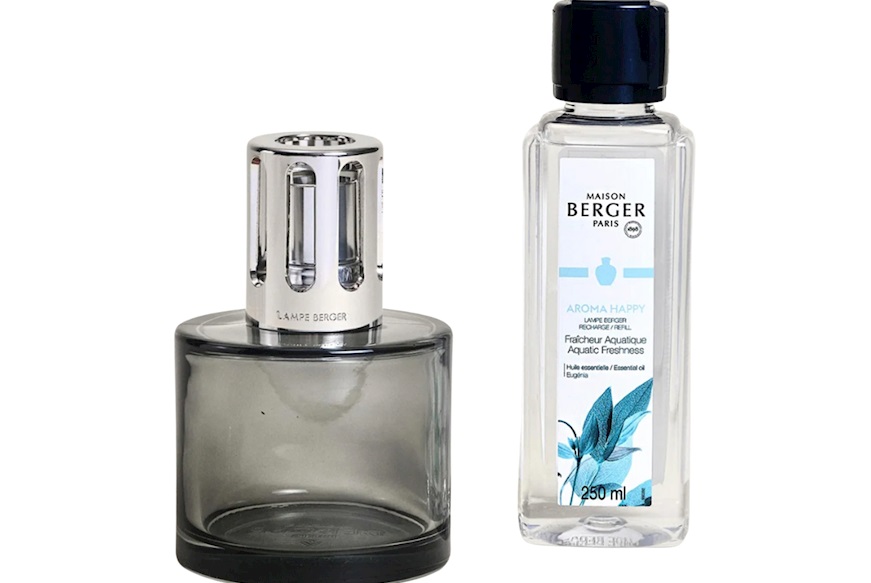Gift pack lamp Aroma Happy with 250 ml perfume 250 ml Fraicheur Aquatique Maison Berger Paris