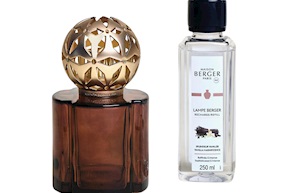 Gift pack lamp Pomelis Chocolat with 250 ml perfume Splendeur Vanille Maison Berger Paris