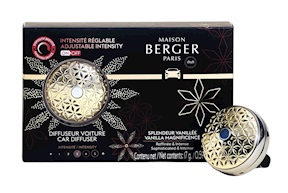Car diffuser Pomelis with Splendeur Vanillee refill Maison Berger Paris