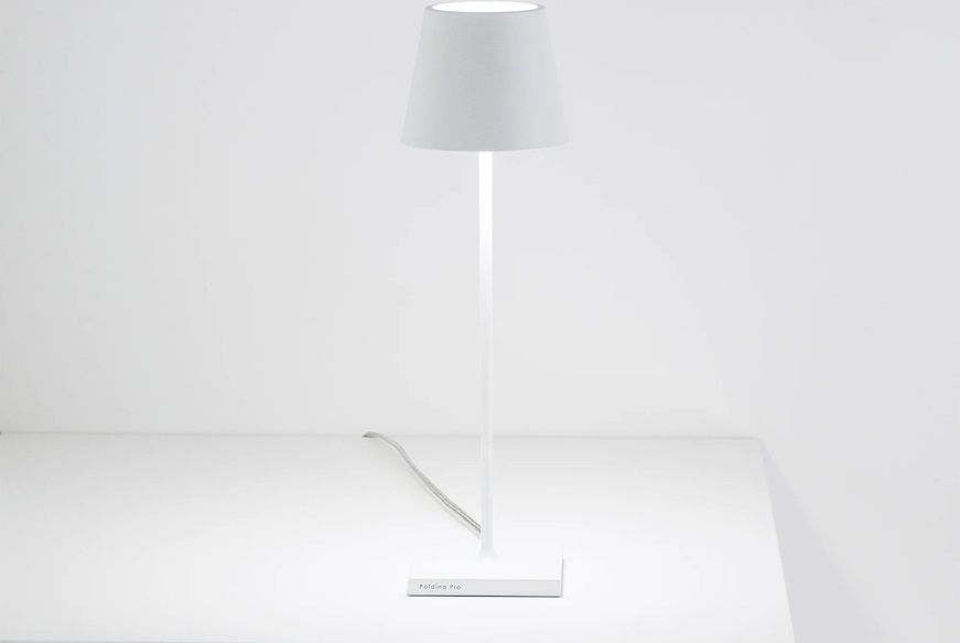 Table lamp Poldina white Zafferano
