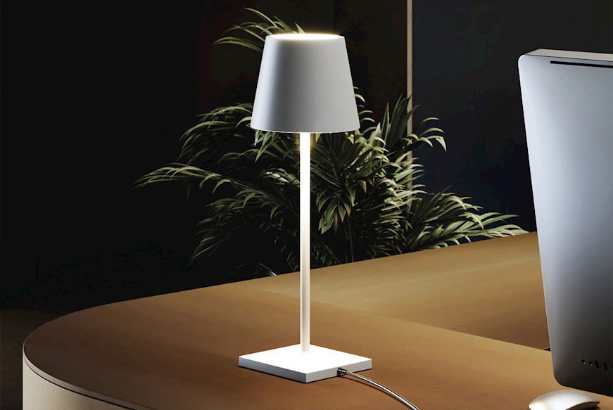 Table lamp Poldina white Zafferano