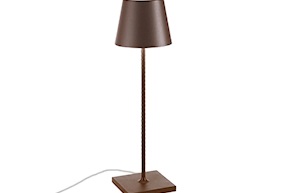 Lampada da tavolo Poldina con cavo corten Zafferano