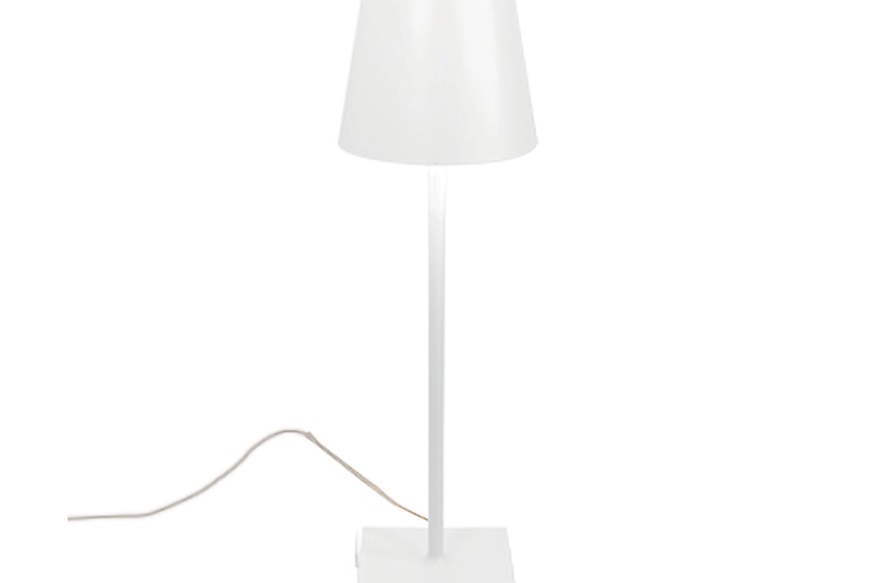 Lampada da tavolo Poldina bianco Zafferano