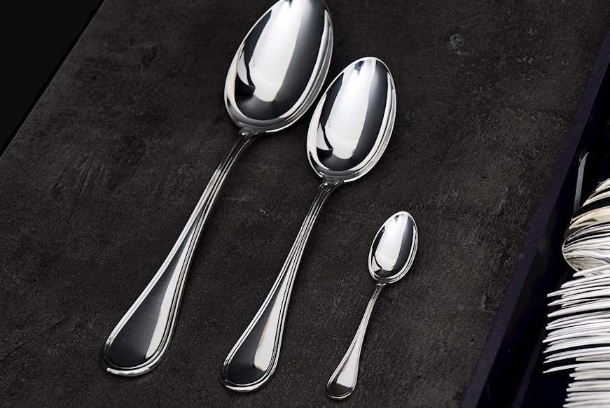 Servizio posate argento 1294 grammi 36 pezzi in stile Inglese usato ricondizionato Zanolli Vintage