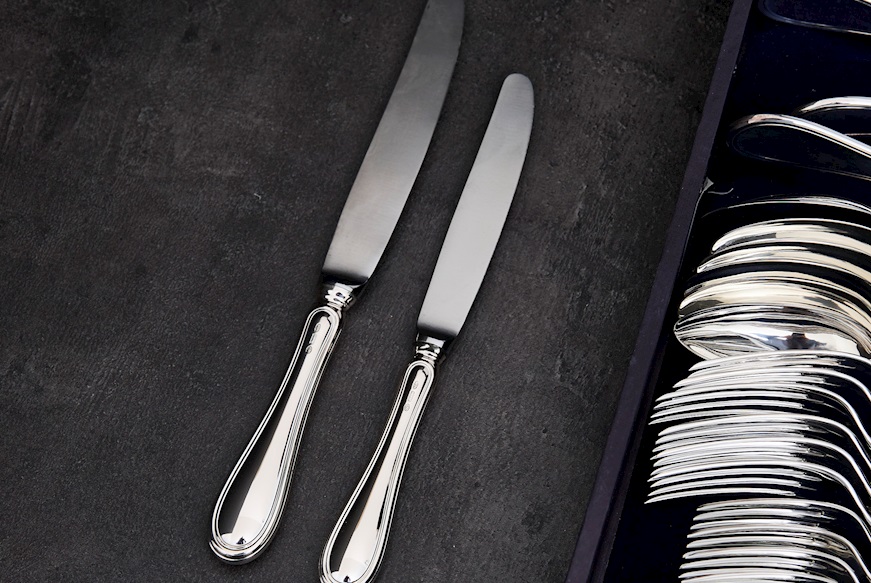 Servizio posate argento 1294 grammi 36 pezzi in stile Inglese usato ricondizionato Zanolli Vintage