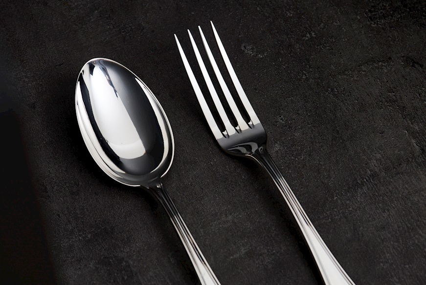 Posate legumi argento 251 grammi 2 pezzi in stile Inglese usato ricondizionato Zanolli Vintage