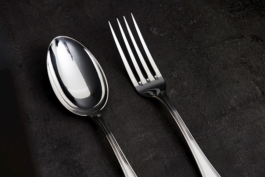 Posate legumi argento 251 grammi 2 pezzi in stile Inglese usato ricondizionato Zanolli Vintage