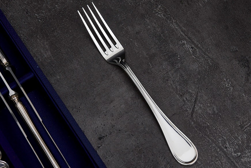 Cutlery set silver 852 grammi in English style Zanolli Vintage