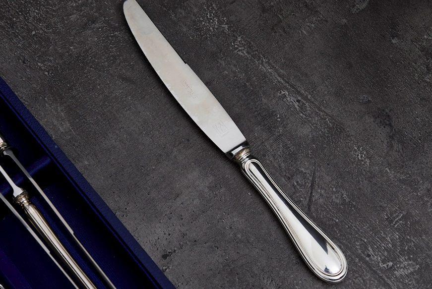 Cutlery set silver 852 grammi in English style Zanolli Vintage