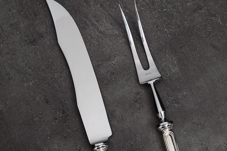 Set posate trinciare argento 40 grammi 2 pezzi in stile Inglese usato ricondizionato Zanolli Vintage