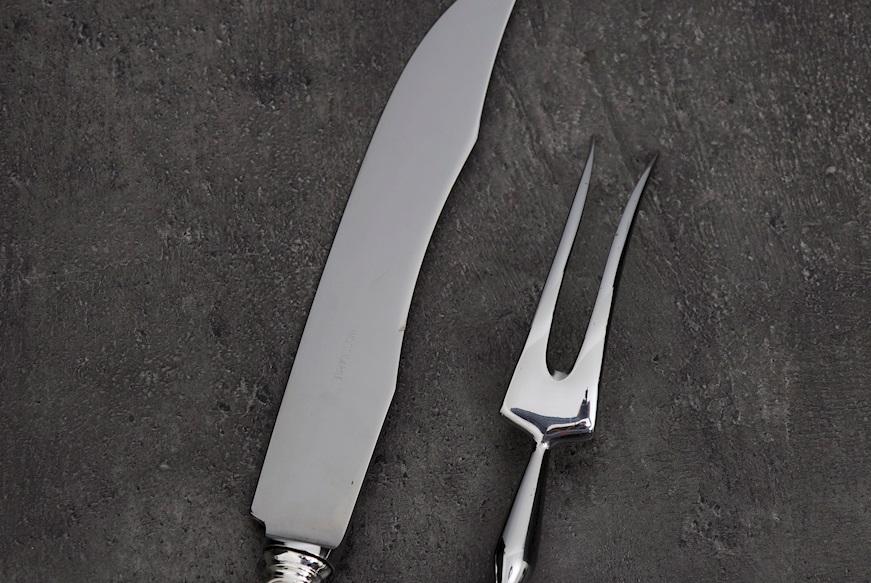 Set posate trinciare argento 40 grammi 2 pezzi in stile Inglese usato ricondizionato Zanolli Vintage