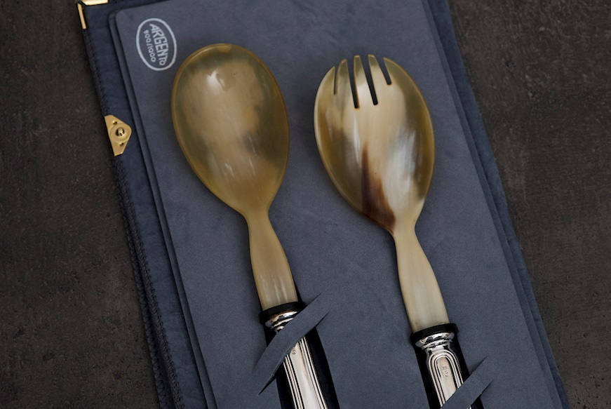 Posate insalata argento 40 grammi 2 pezzi in stile Inglese usato ricondizionato Zanolli Vintage