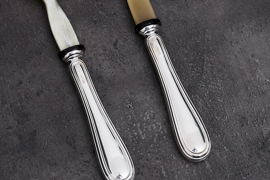 Posate insalata argento 40 grammi 2 pezzi in stile Inglese usato ricondizionato Zanolli Vintage