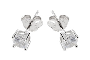 Orecchini argento con zircone bianco Sovrani