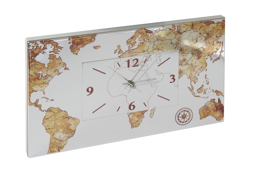 Orologio da parete Giramondo argento pvd Selezione Zanolli