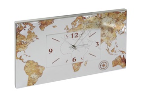 Orologio da parete Giramondo argento pvd Selezione Zanolli