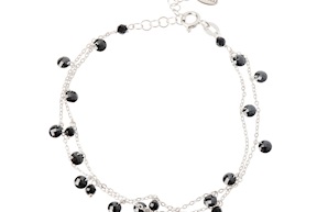 Bracciale argento con charms e zirconi neri Selezione Zanolli