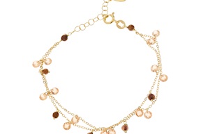 Bracciale argento dorato con zirconi champagne Selezione Zanolli
