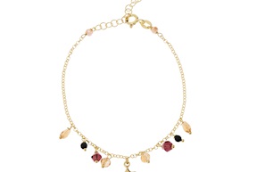 Bracciale argento dorato con cristalli brown e stella centrale Selezione Zanolli