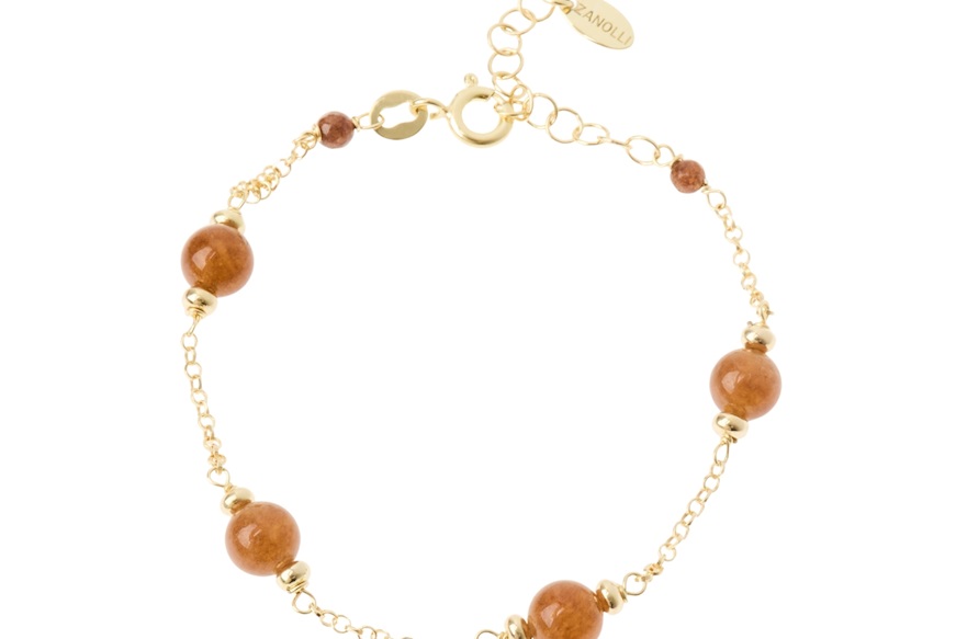 Bracciale argento dorato con corniola Selezione Zanolli