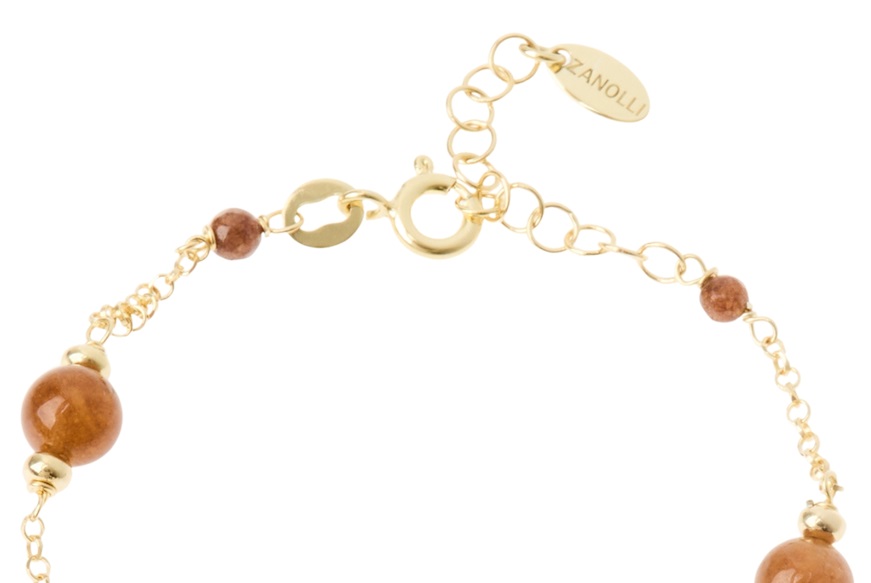 Bracciale argento dorato con corniola Selezione Zanolli
