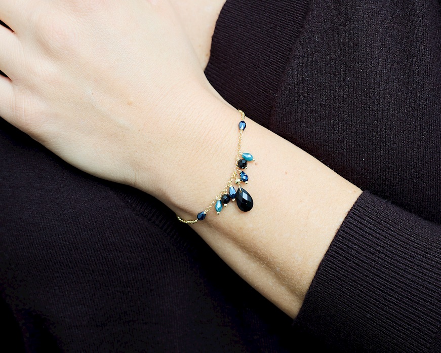 Bracelet silver with blue crystals Selezione Zanolli