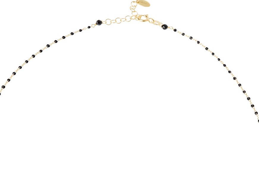 Collana argento dorato con smaltini blu e cristalli verdi/blu Selezione Zanolli