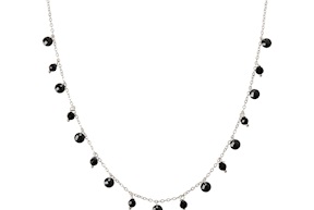 Collana argento con charms e zirconi neri Selezione Zanolli