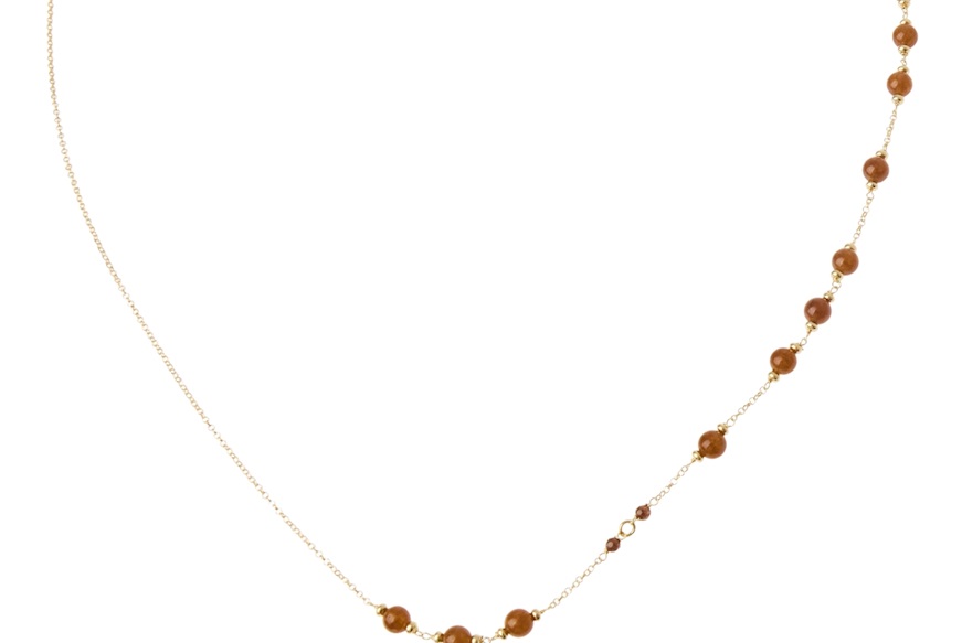 Collana argento dorato con corniola Selezione Zanolli