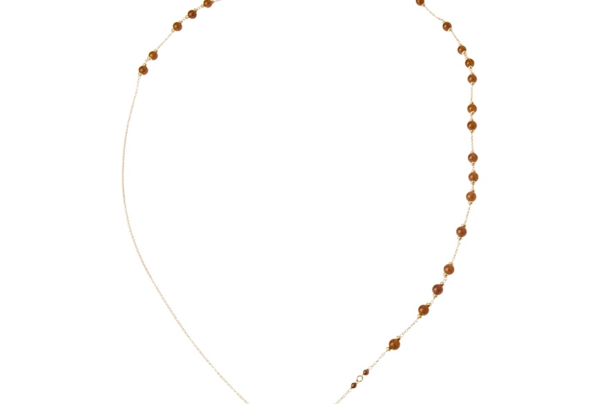 Collana argento dorato con corniola Selezione Zanolli