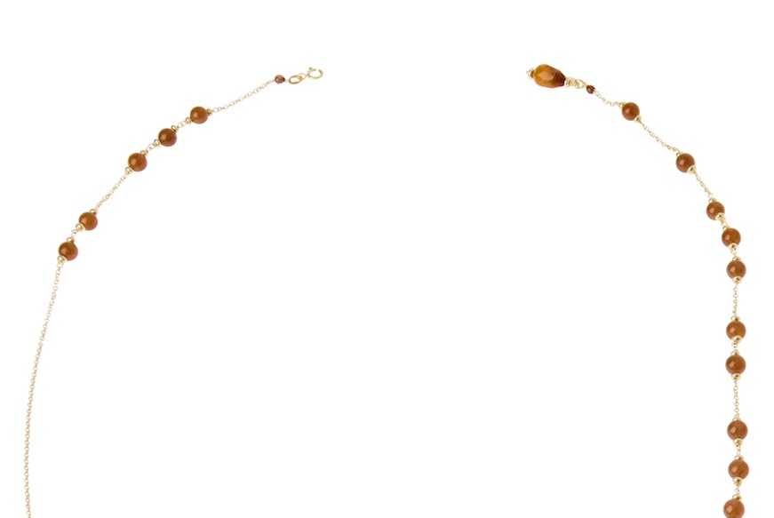 Collana argento dorato con corniola Selezione Zanolli
