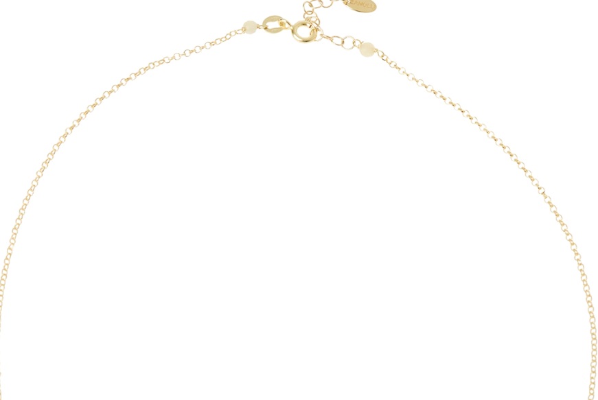 Collana argento dorato con quarzo, corniola e zircone bordeaux Selezione Zanolli