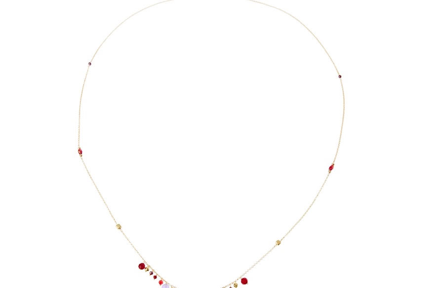 Collana argento dorato con cristalli bordeaux/viola Selezione Zanolli