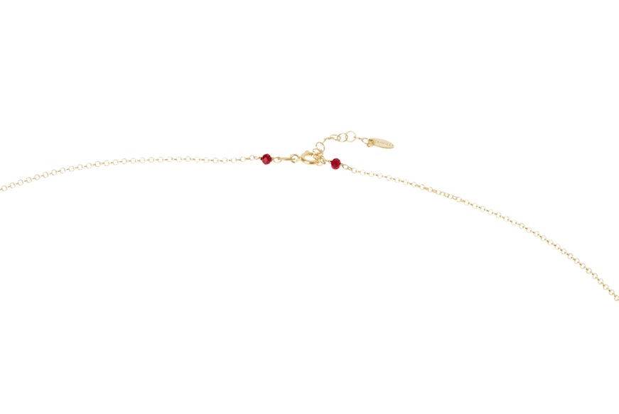 Collana argento dorato con cristalli bordeaux/viola Selezione Zanolli
