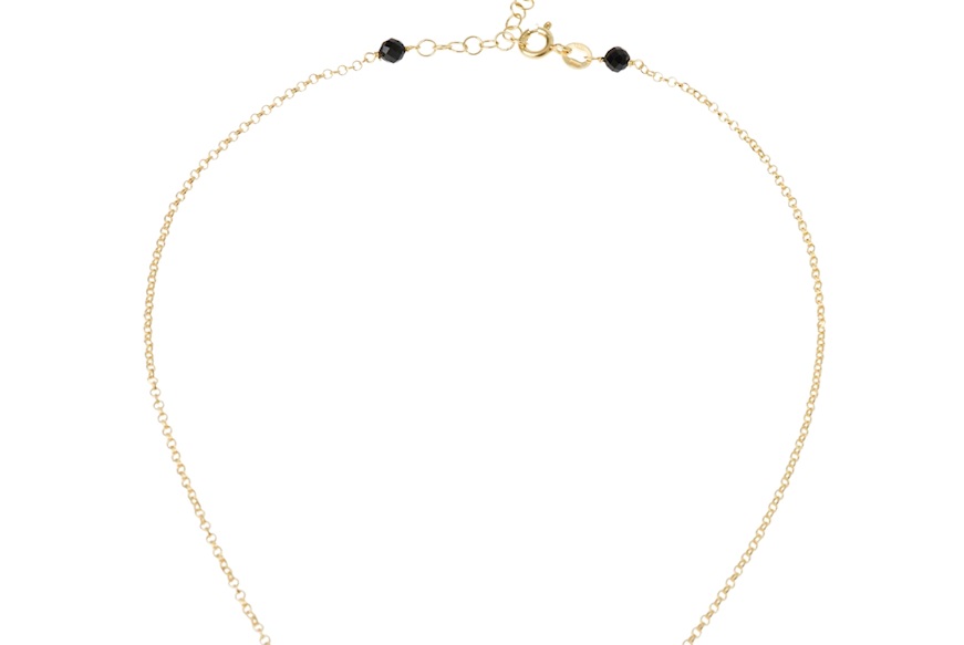 Collana argento dorato con cristalli blu ottanio Selezione Zanolli