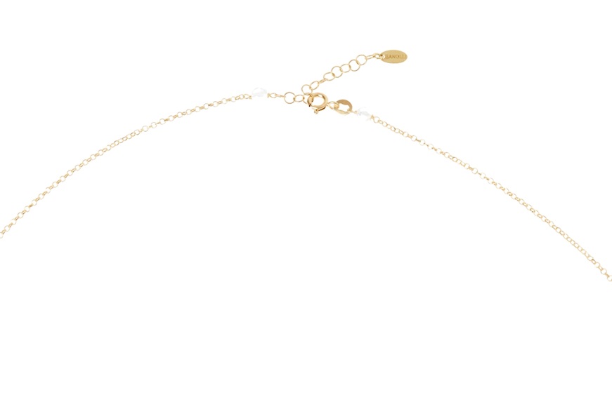 Collana argento dorato con cristalli blu ottanio e zirconi bianchi Selezione Zanolli