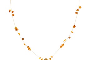 Collana argento dorato con ambra Selezione Zanolli