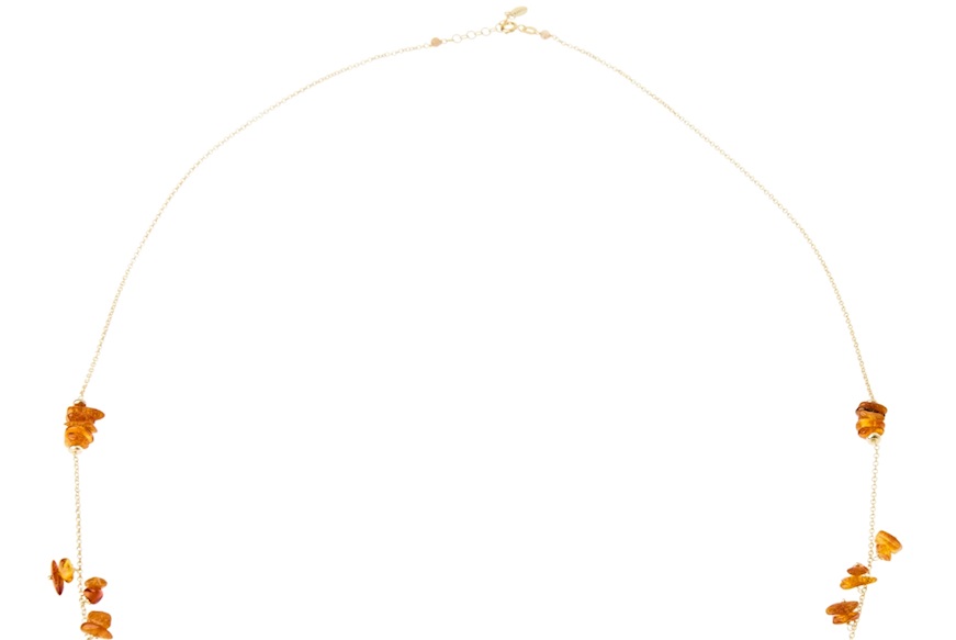 Collana argento dorato con ambra Selezione Zanolli