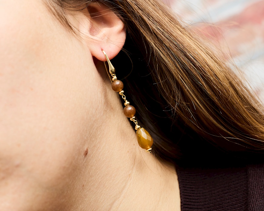 Earrings silver with carnelian Selezione Zanolli
