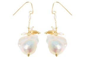 Earrings silver with river's pearls Selezione Zanolli