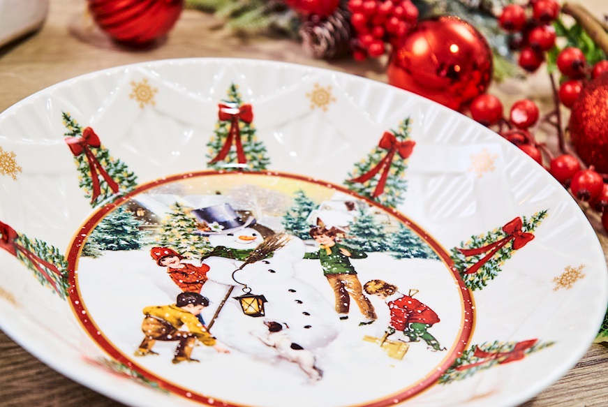 Idea regalo Natale Ciotola grande Toy's Fantasy porcellana pupazzo di neve Villeroy & Boch