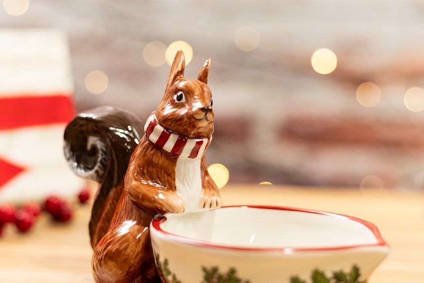 Idea regalo Natale Scoiattolo con ciotola Toy's Fantasy porcellana Villeroy & Boch