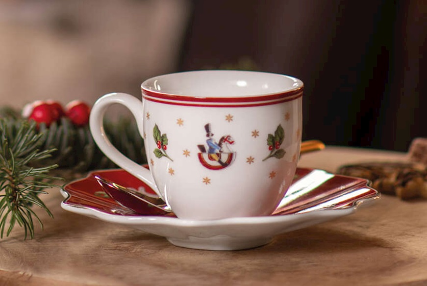 Idea regalo Natale Piattino tazza espresso Toy's Delight porcellana Villeroy & Boch