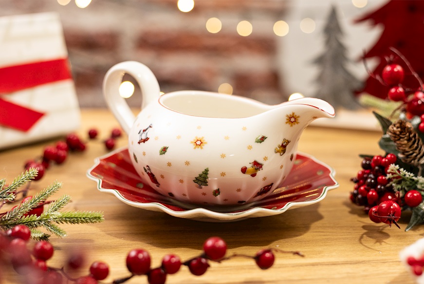 Idea regalo Natale Salsiera con piattino Toy's Delight porcellana Villeroy & Boch