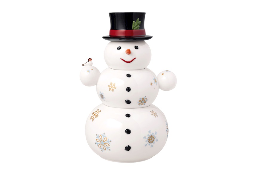 Idea regalo Natale Barattolo Christmas Toys Memory porcellana Pupazzo di neve Villeroy & Boch