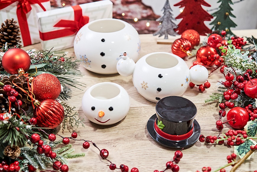 Idea regalo Natale Barattolo Christmas Toys Memory porcellana Pupazzo di neve Villeroy & Boch